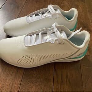 Puma White and Teal Athletic Shoes
